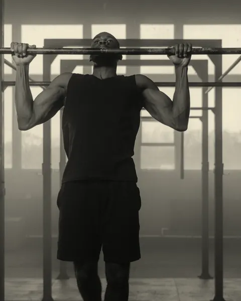 Traction à la barre dans une salle de sport